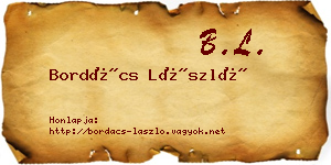 Bordács László névjegykártya