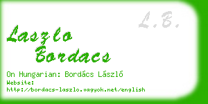 laszlo bordacs business card